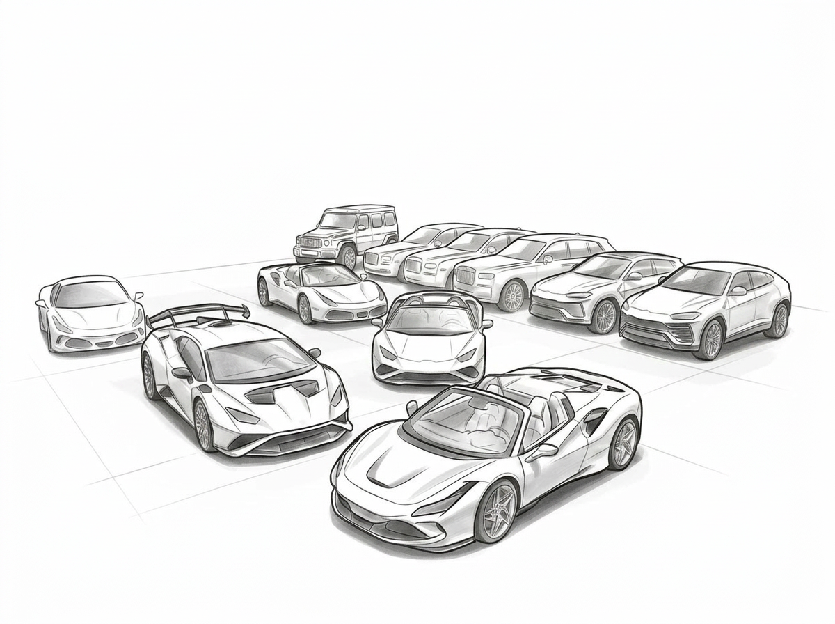 Hand-drawn concept sketch — Automotive