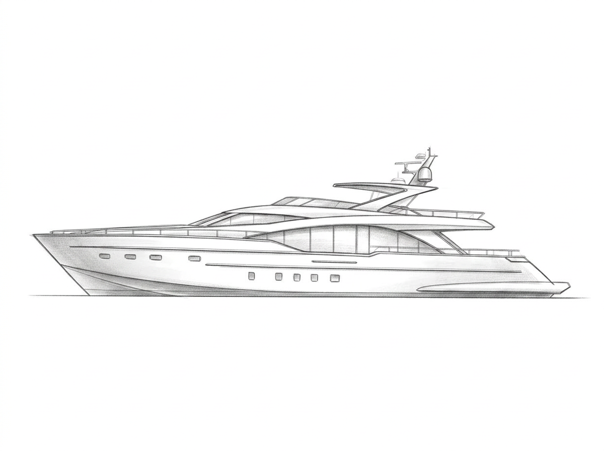 Hand-drawn concept sketch — Yachting